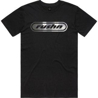 Rushn Reflective Logo T-shirt in Black